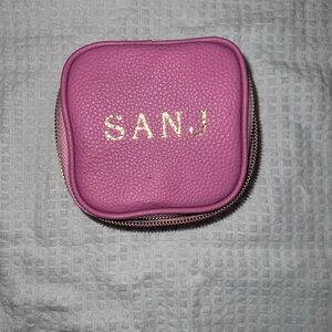 The Boulevard Jewelry Accessories bag travel case  Monogramed in pink